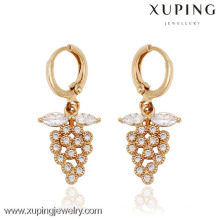 91003-Xuping Latest artificial grape shape earrings shining